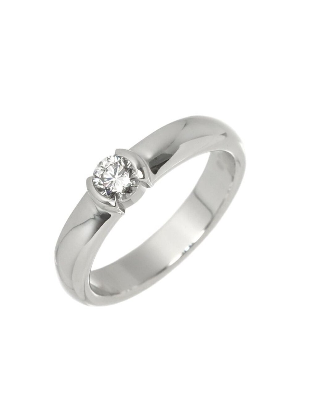 Tiffany & Co Dots Solitaire Diamond EX Ring Platinum